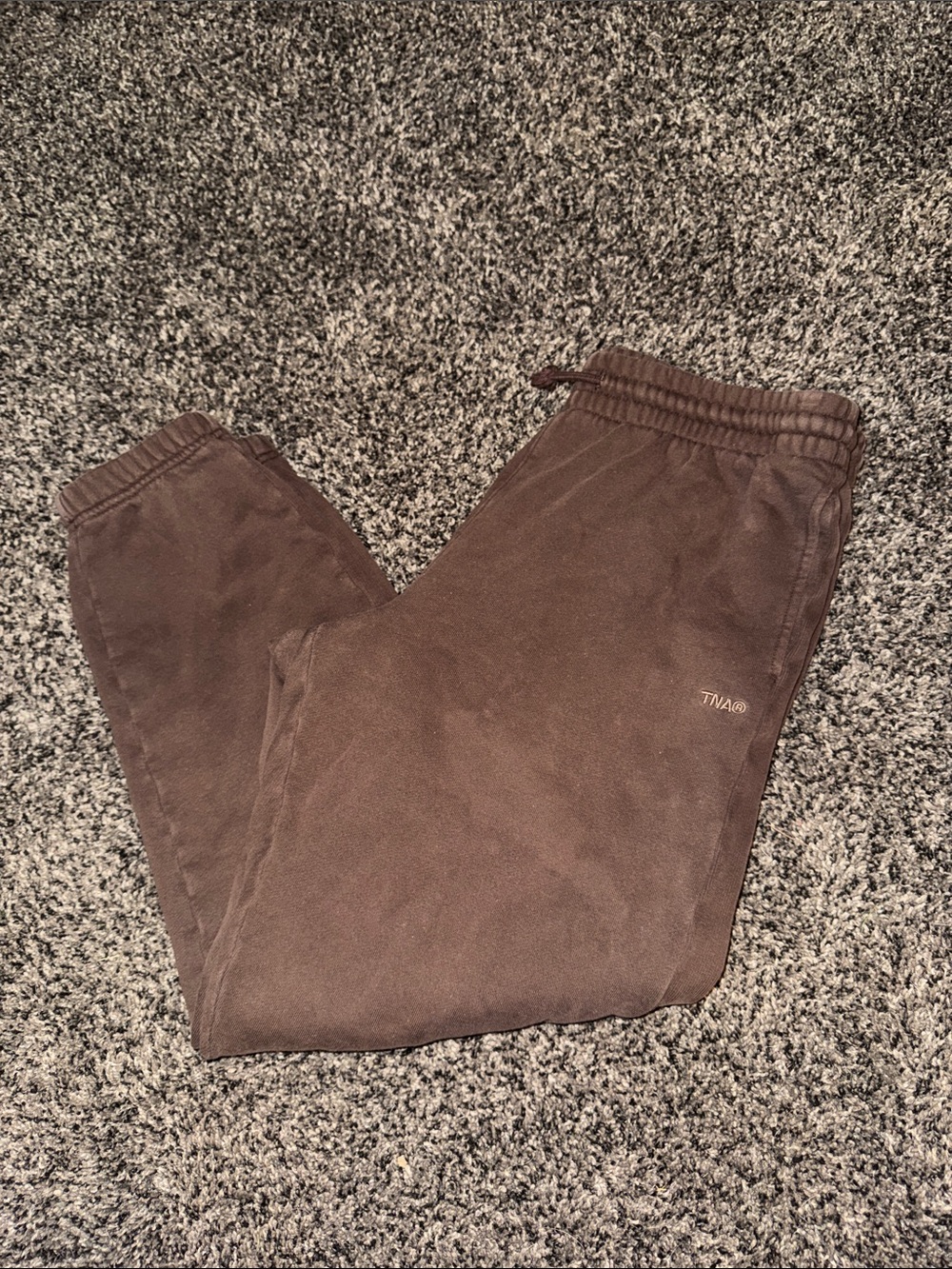 TNA Brown Women's Track Joggers with Subtle Logo
